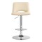 Armen Living Thierry Adjustable Swivel Cream Faux Leather with Walnut Back and Chrome Bar Stool LCTHBAWACR - alternate 7